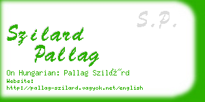 szilard pallag business card